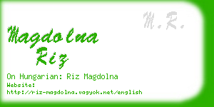 magdolna riz business card